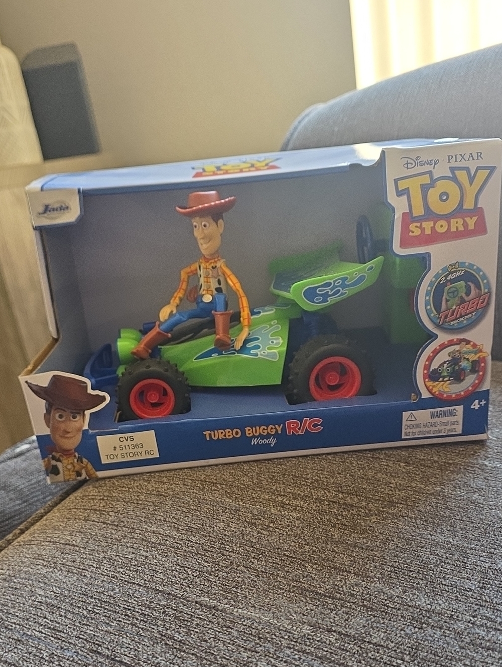 Disney Toy Story Woody Turbo Buggy R/C in Green with Red Wheels
